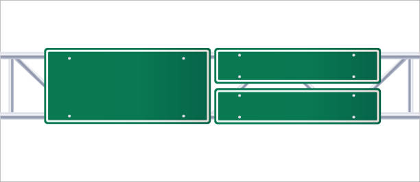 istock Highway road sign. Road traffic signs on white background. 1216384785