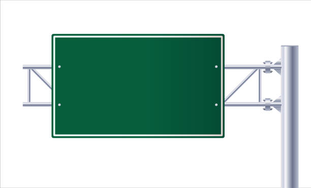 istock Highway road sign. Road traffic signs on white background. 1216388325