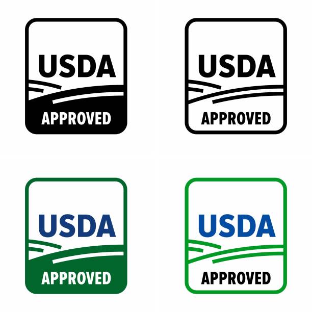 "usda approved" -informationszeichen für die berechtigung von immobilien - us department of agriculture stock-grafiken, -clipart, -cartoons und -symbole