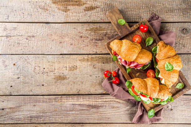 istock Homemade croissant sandwiches 1216393384