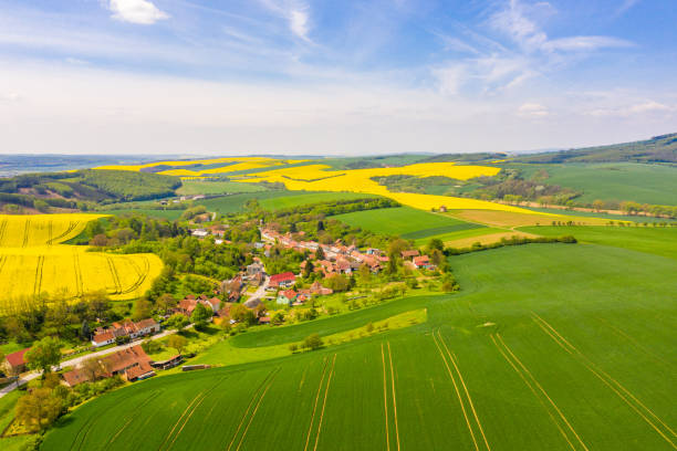 istock Fields and village, Moravia, Czech Republic 1216395643