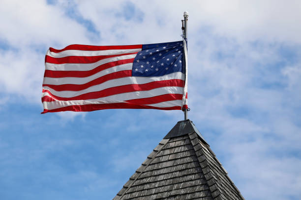istock American flag waving in the wind 1216395892