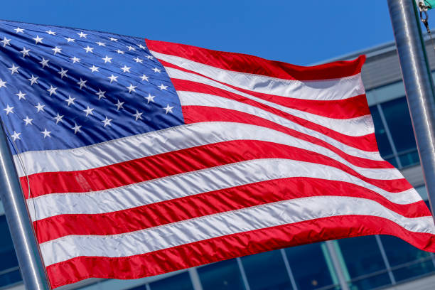 istock American flag waving in the wind 1216395894