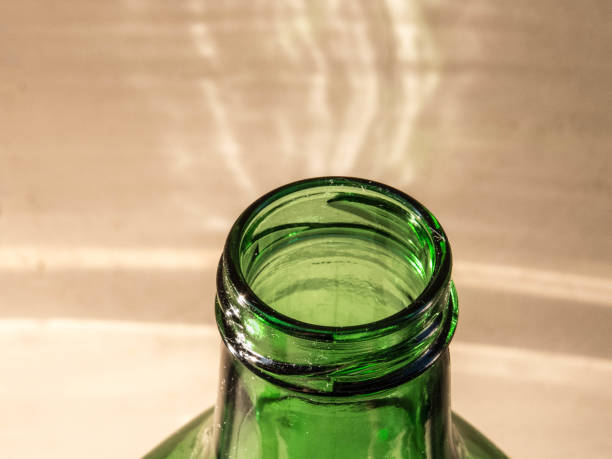 istock Bottleneck of green bottle in close up 1216396077
