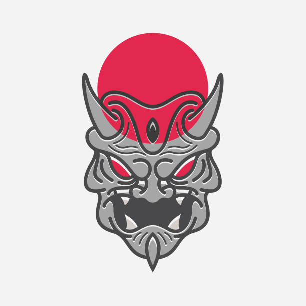 Japanese Demon Mask 2 Tattoo Design Download with the EPS file for any editable or scalable needs. hannya stock illustrations