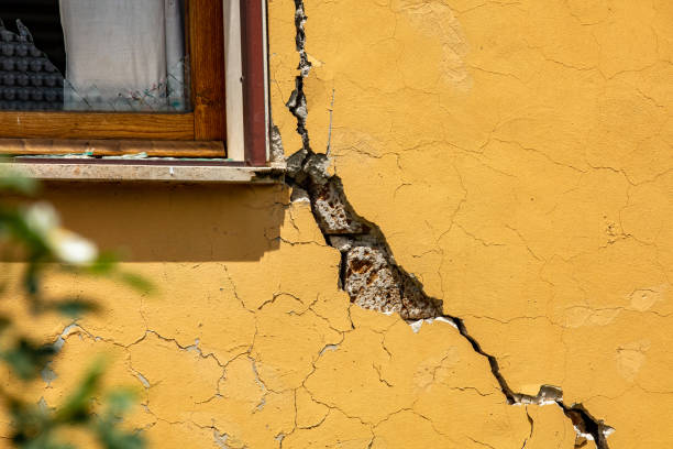 istock Destroyed House after earthquake in Italy 1216400343