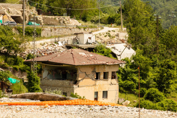 Destroyed House after earthquake in Italy