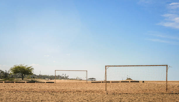 istock Soccer on the beach 1216400830