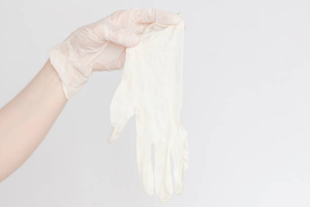 istock Hand in glove, protection from the virus 1216402121