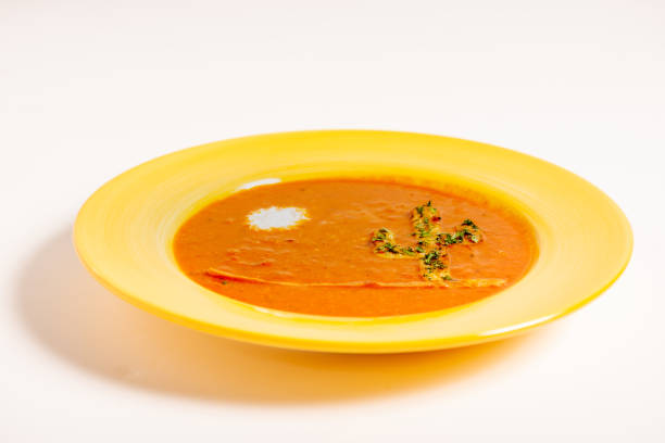 istock Seasoned Tomato Soup with avocado 1216402482