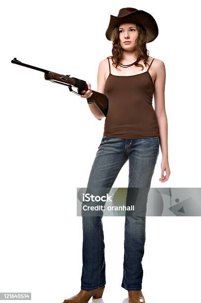 여자아이 그녀의 총 가냘픈에 대한 스톡 사진 및 기타 이미지 - 가냘픈, 갈색, 갈색 머리