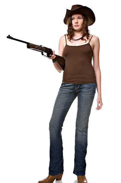 istock Girl and her gun 121640514