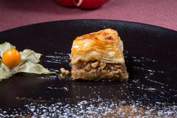 istock Turkish dessert baklava on a plate 1216406218