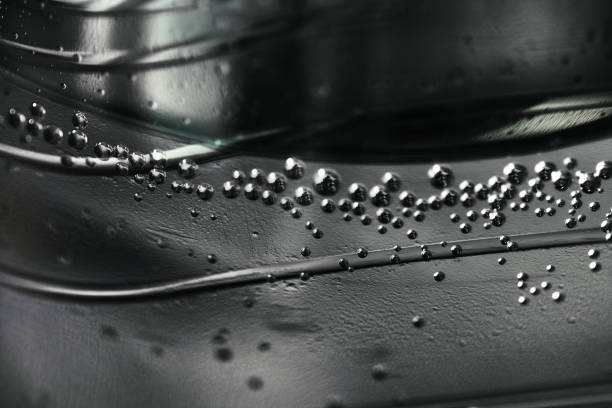 Underwater bubbles isolated on black