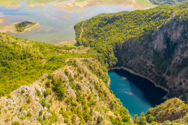 istock Landscape with cliffs and lake, Bosna and hercegovina 1216408878