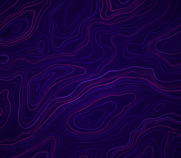 Vector illustration of Dark Glow Abstract Topography