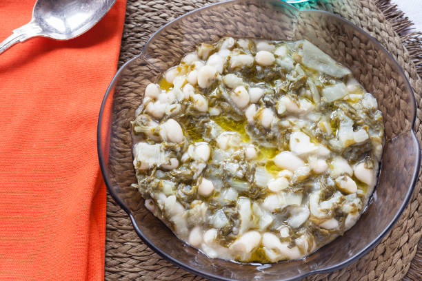 istock Home made white beans and swiss chard stew 1216414472