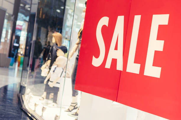 istock Sale in a clothing store 1216414859