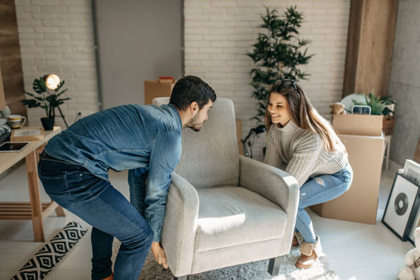 istock Couple planing how to decorate apartment 1216418278