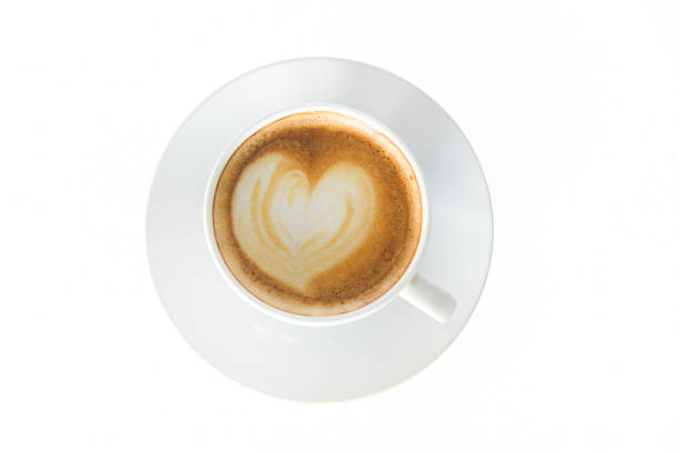 istock Coffee art on white, coffee art on top angle (isolated) 1216419534