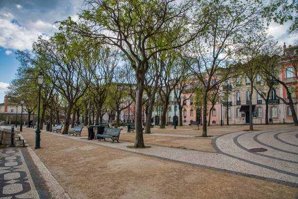 istock Sao Pedro de Alcantara viewpoint in Lisbon 1216422179