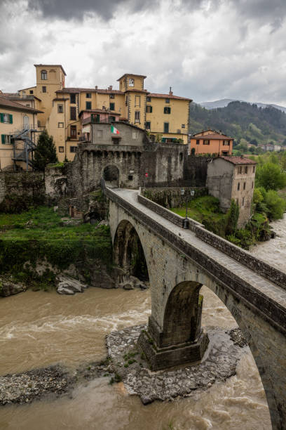 Castelnuovo di Garfagnana in Toscany, Italy stock photo