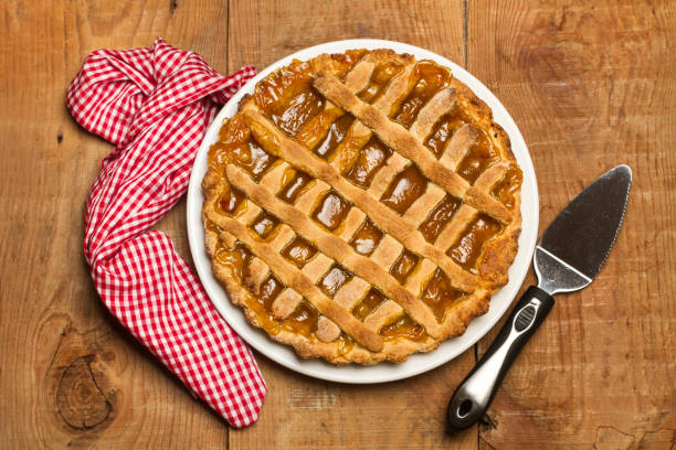 istock A sweet potato pie on a white plate 1216428143