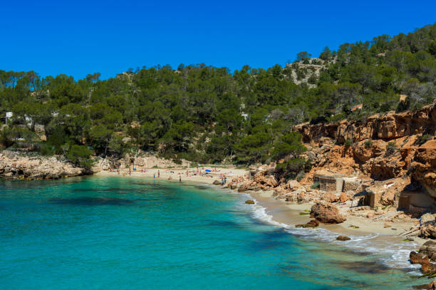 Cala Salada and Cala Saladeta stock photo