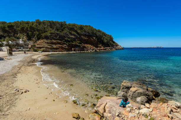 Cala Salada and Cala Saladeta stock photo