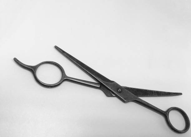 istock crazy hairdressing scissors fit for beard isolated on white background 1216432688