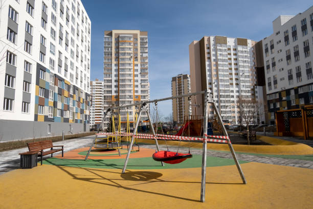 istock cordoned off swings on a playground in time of coronavirus quarantine 1216434179