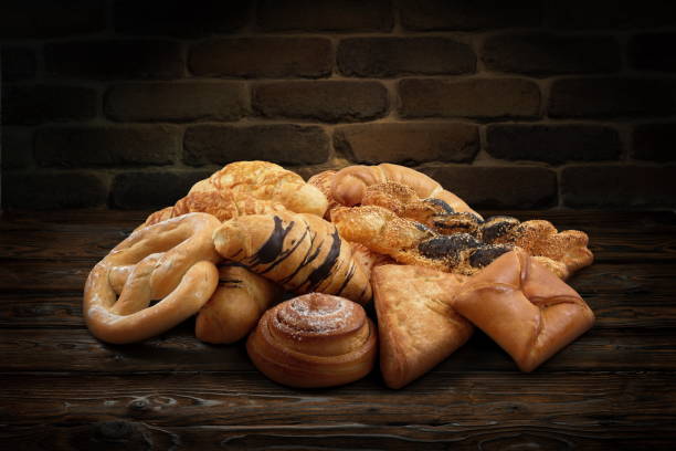 Delicious mixed various pastry products