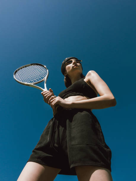istock Tennis player Bottom view photo with copy space 1216437624