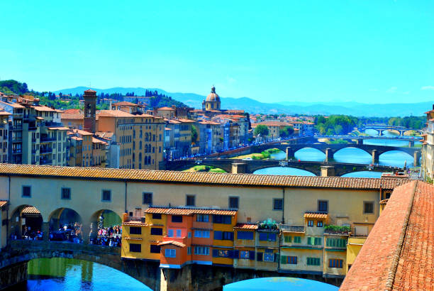 istock Ponte Vecchio, a medieval bridge over the Arno River 1216437888