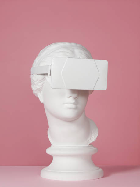 istock Greek Goddess wearing VR headset 1216440504