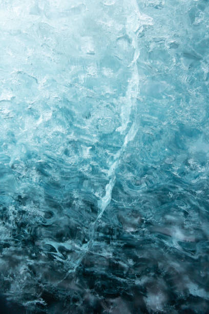 geleiras cristalinas - ice crystal snowflake ice turquoise - fotografias e filmes do acervo