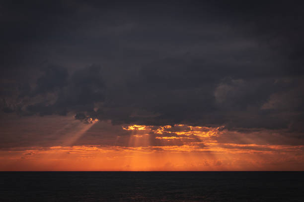 istock Spectacular sunset over the sea 1216441196