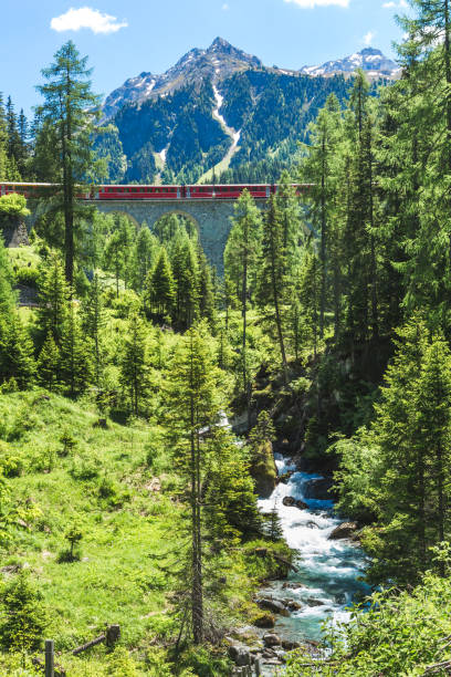 istock Bernina Express, traveling from Lugano to St. Moritz 1216444242