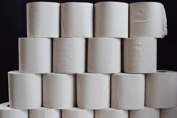 istock Rolls of toilet paper. Close-up 1216444363