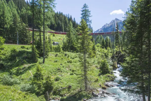 Bernina Express, traveling from Lugano to St. Moritz