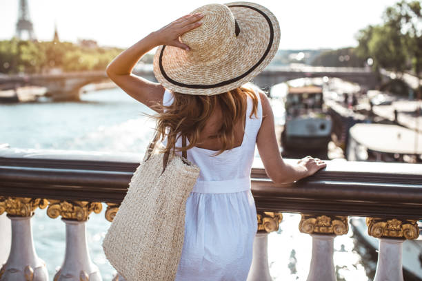 istock Young woman in Paris 1216445015