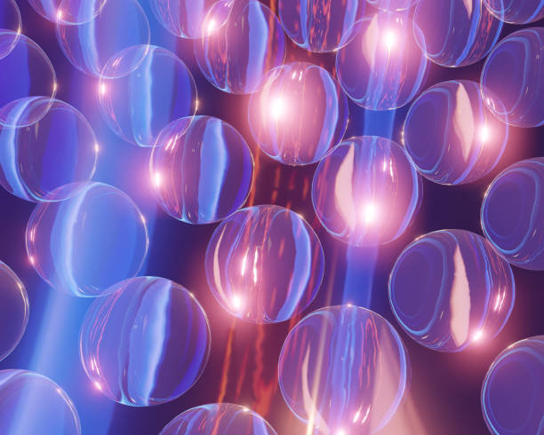 istock Abstract background from glass spheres, soap bubbles 1216447151