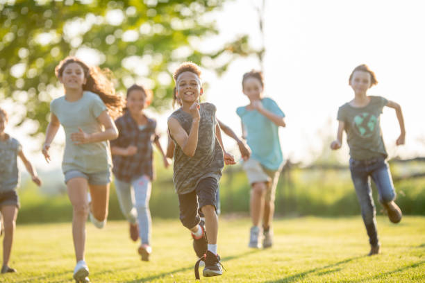 istock Multi-Ethnic Youth Running Outside stock photo 1216447500