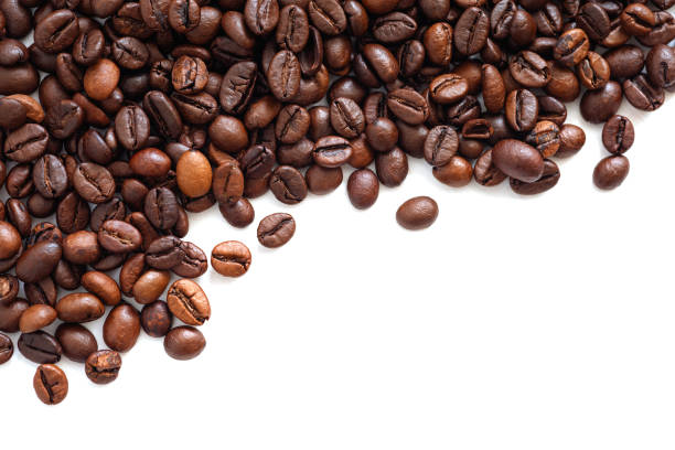 istock Coffee  beans isolated on white background with copyspace for text. Coffee background or texture concept. 1216452224