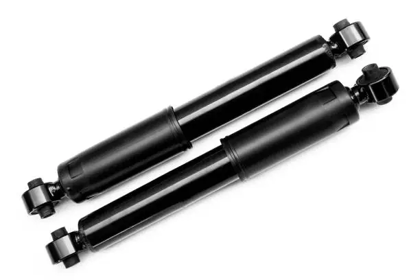 Photo of shock absorbers on a white background