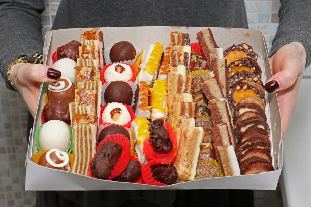istock Box of cake pieces 1216460622