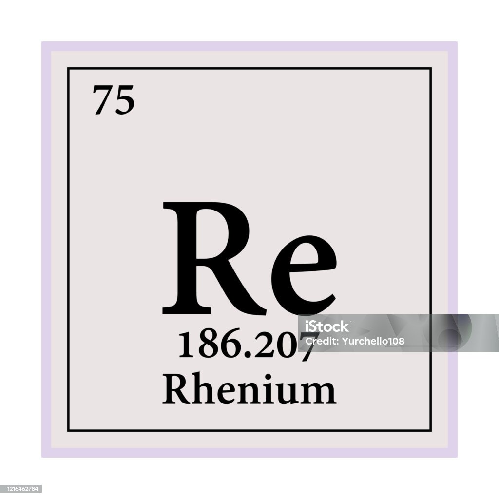 Chemical Element R Rhenium Periodic Table Of The Elements Vector Illustration Eps 10 Stock ...