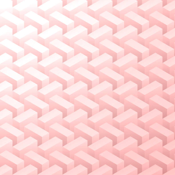 illustrazioni stock, clip art, cartoni animati e icone di tendenza di sfondo rosa astratto - texture geometrica - domino rectangle three dimensional shape leisure games