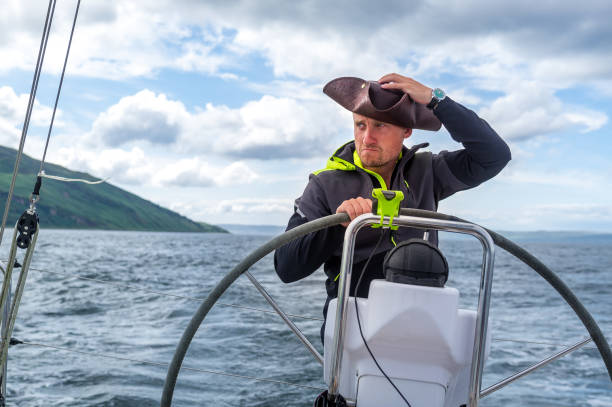 istock Sailboat skipper with cocked hat 1216464118