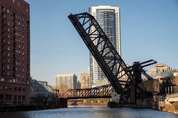 istock Bridges along the river in Chicago 1216464213
